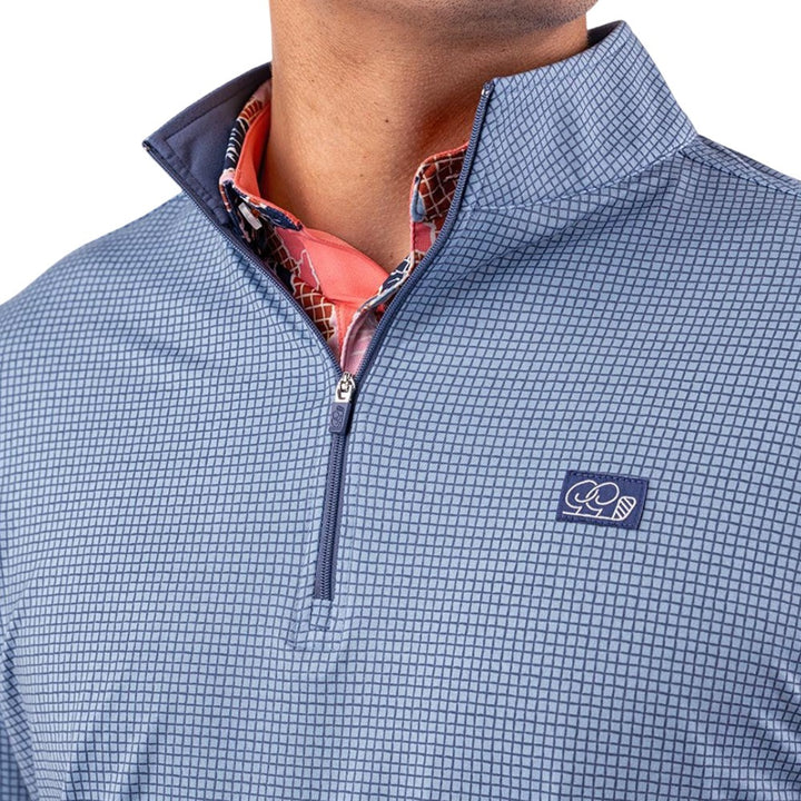 GoodGood Golf Dawn Patrol Q-Zip Golf Pullover Navy - FA25 Men