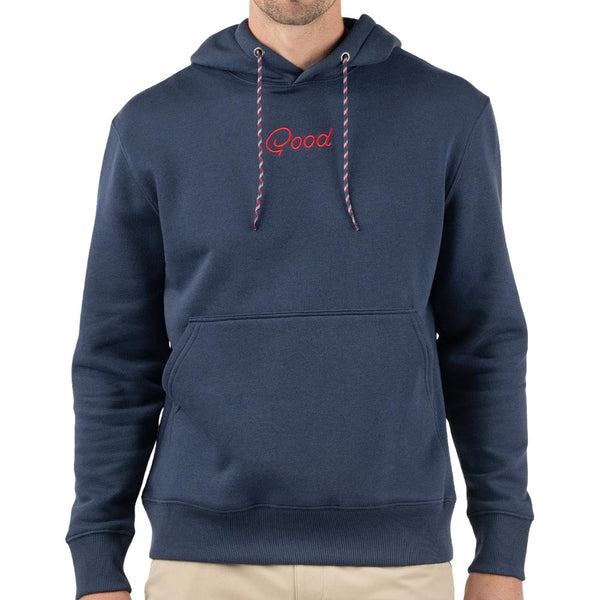 GoodGood Golf Captain Fleece Hoodie Golf Jacket Navy - FA25 Men