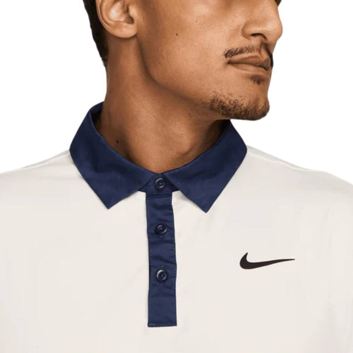 Nike Dri-FIT Tour Contrast Golf Polo Pale Ivory/Midnight Navy/Black - SP25 Men