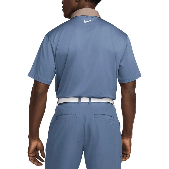 Nike Dri-FIT Tour Contrast Golf Polo Diffused Blue/Mink Brown/White - SU25 Men