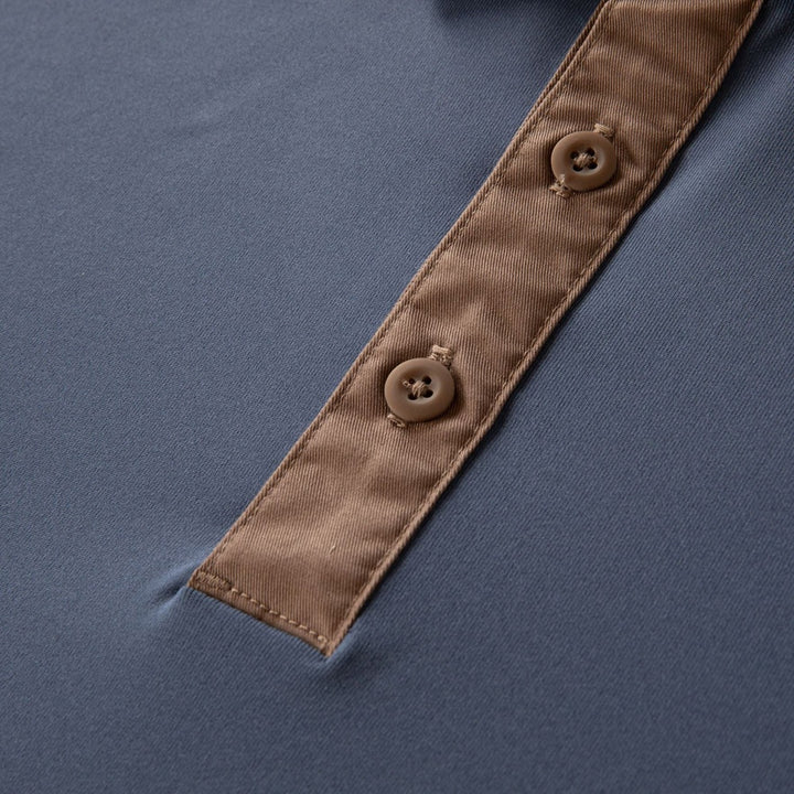 Nike Dri-FIT Tour Contrast Golf Polo Diffused Blue/Mink Brown/White - SU25 Men