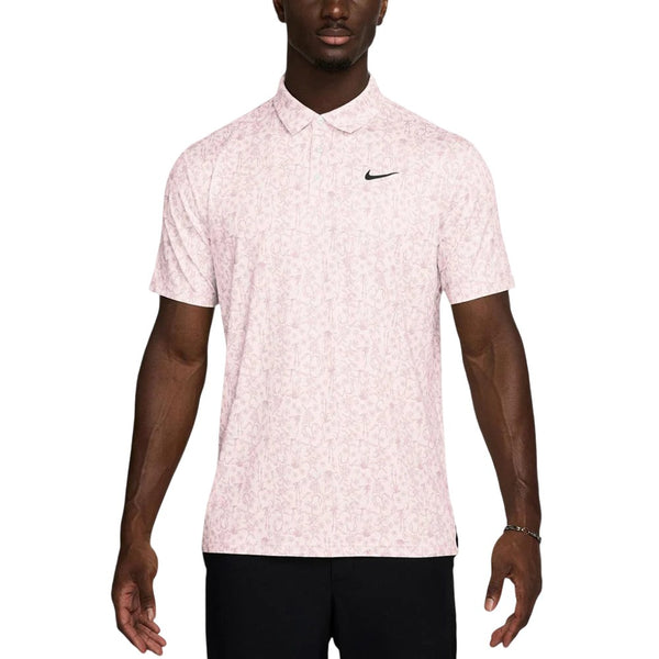 Nike Dri-FIT Tour Poa Print OLC Golf Polo Pink Bloom/Black - SU25 Men