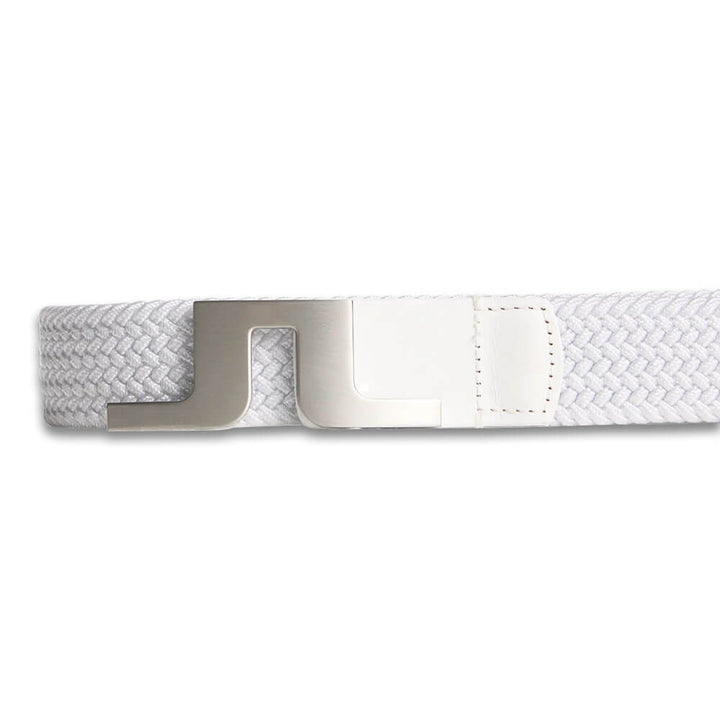 J.Lindeberg Berry Elastic Golf Belt White - FW25 Men