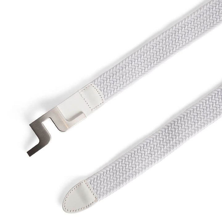 J.Lindeberg Berry Elastic Golf Belt White - FW25 Men