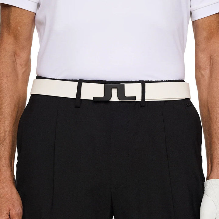 J.Lindeberg Bridger Golf Belt White - FW25 Men