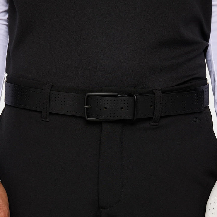 J.Lindeberg Vent Golf Belt Black - FW25 Men