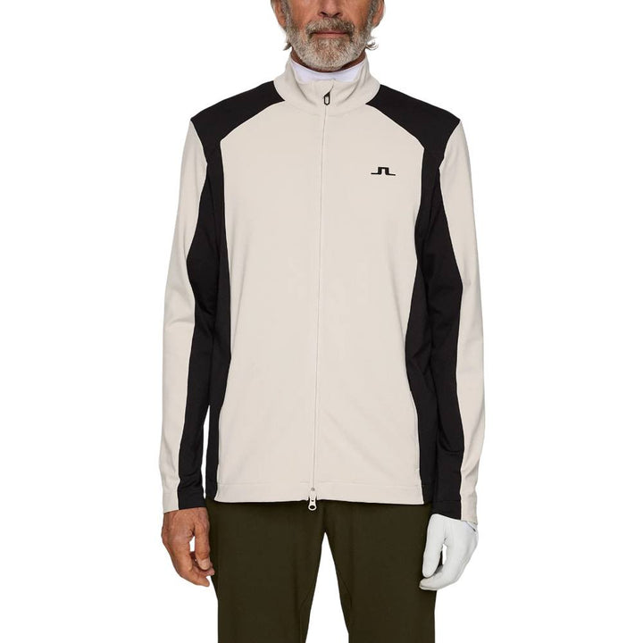 J.Lindeberg Banks Zip Mid Layer Golf Jacket Moonbeam - FW25 Men