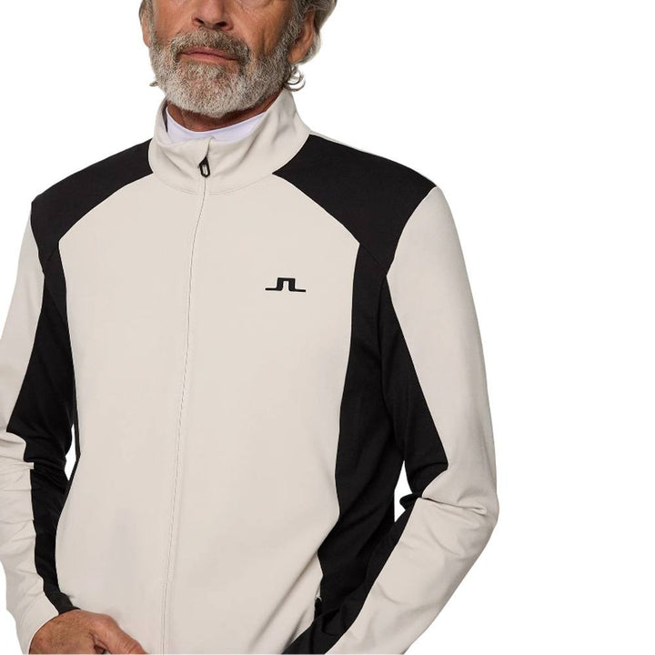 J.Lindeberg Banks Zip Mid Layer Golf Jacket Moonbeam - FW25 Men