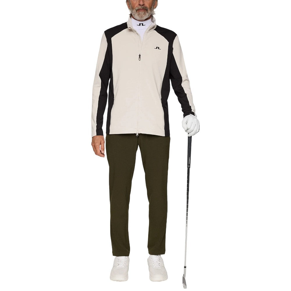 J.Lindeberg Banks Zip Mid Layer Golf Jacket Moonbeam - FW25 Men