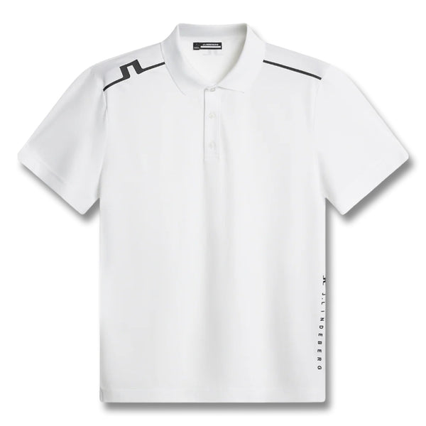 J.Lindeberg Lionel Golf Polo White - FW25 Men