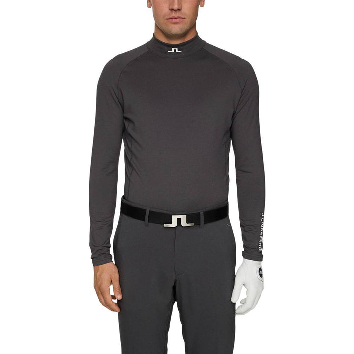J.Lindeberg Ello Brushsed Top Golf Baselayer Asphalt - FW25 Men
