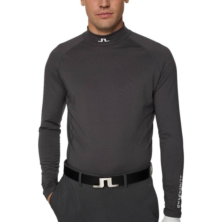 J.Lindeberg Ello Brushsed Top Golf Baselayer Asphalt - FW25 Men