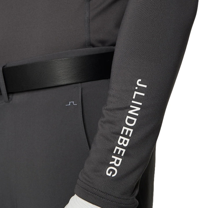 J.Lindeberg Ello Brushsed Top Golf Baselayer Asphalt - FW25 Men