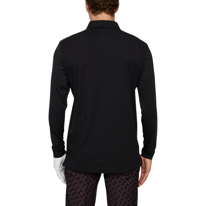 J.Lindeberg Sean Hybrid Longsleeve Golf Polo Black - FW25 Men