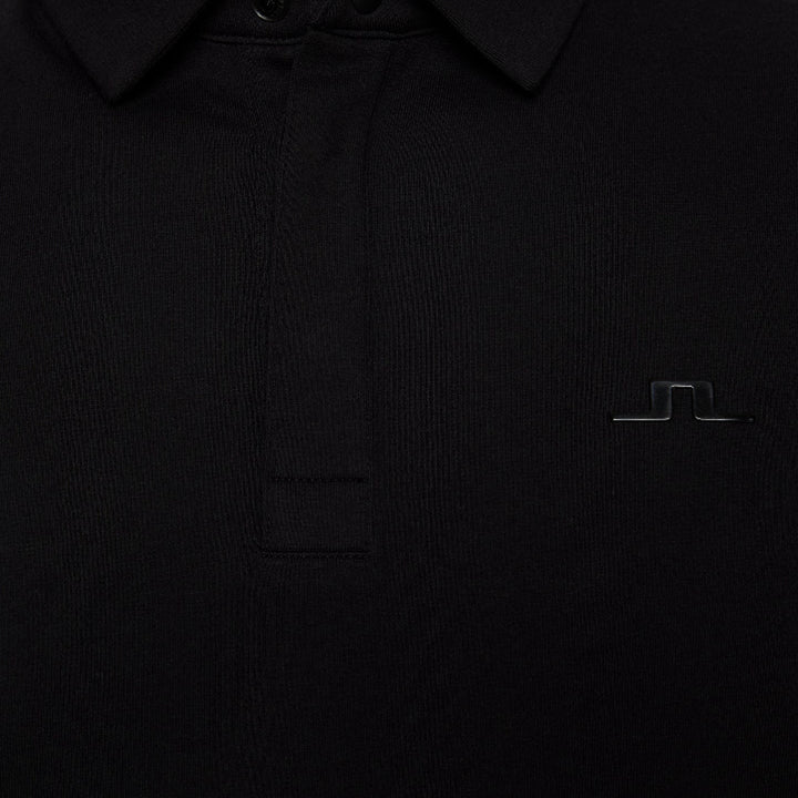 J.Lindeberg Sean Hybrid Longsleeve Golf Polo Black - FW25 Men