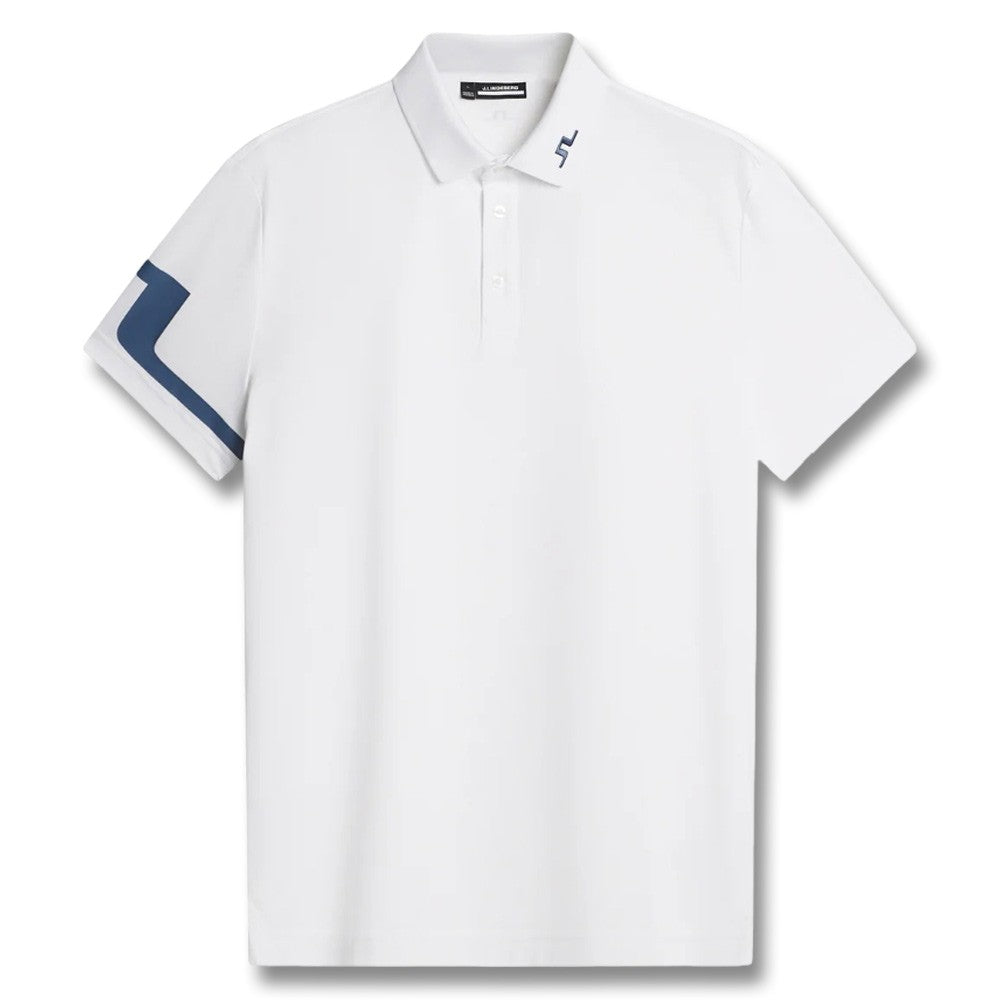 J.Lindeberg Heath Golf Polo White - FW25 Men – Golfio