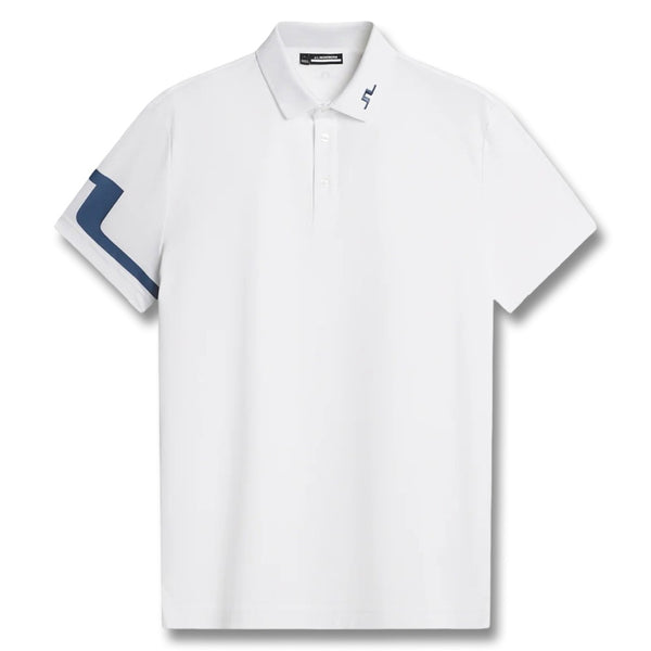 J.Lindeberg Heath Golf Polo White - FW25 Men