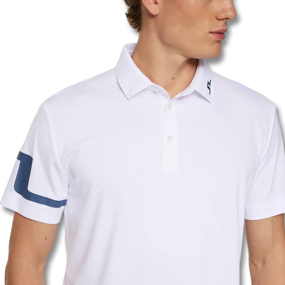 J.Lindeberg Heath Golf Polo White - FW25 Men – Golfio
