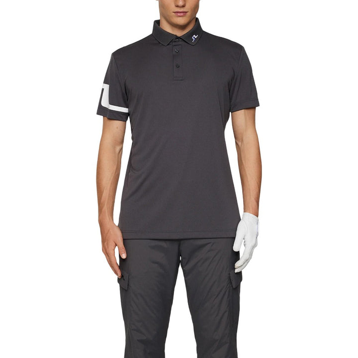 J.Lindeberg Heath Golf Polo Asphalt - FW25 Men