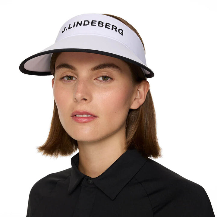 J.Lindeberg Alba Big Golf Visor White - FW25 Women