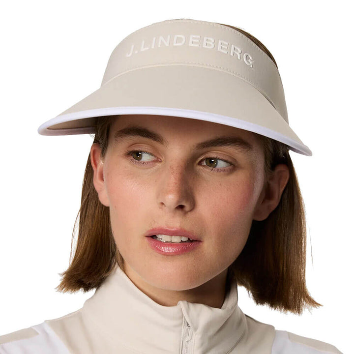 J.Lindeberg Alba Big Golf Visor Moonbeam - FW25 Women