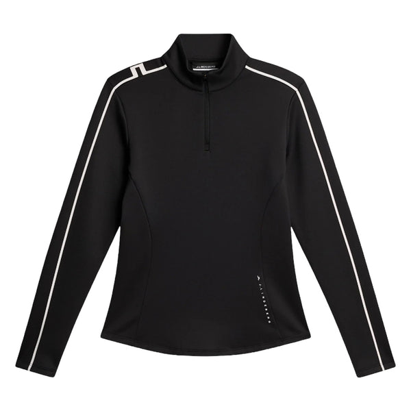 J.Lindeberg Nefe Quarter Zip Mid Layer Golf Jacket Black - FW25 Women