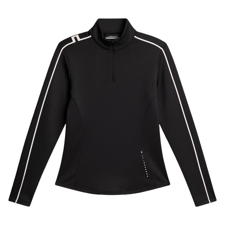 J.Lindeberg Nefe Quarter Zip Mid Layer Golf Jacket Black - FW25 Women