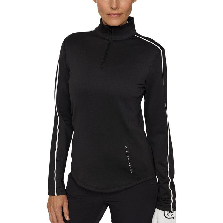 J.Lindeberg Nefe Quarter Zip Mid Layer Golf Jacket Black - FW25 Women