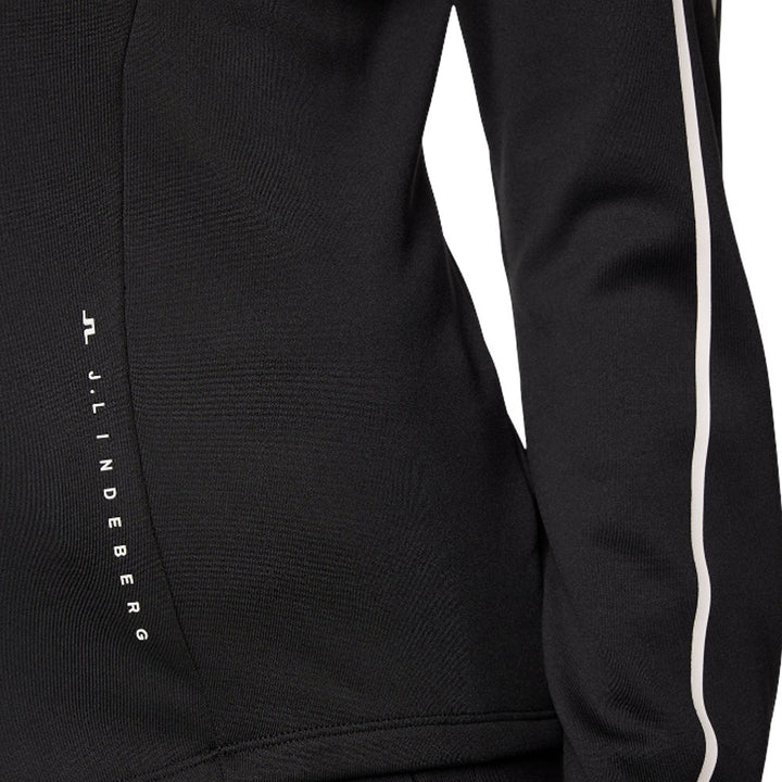J.Lindeberg Nefe Quarter Zip Mid Layer Golf Jacket Black - FW25 Women