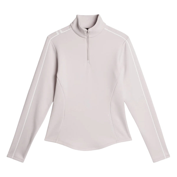 J.Lindeberg Nefe Quarter Zip Mid Layer Golf Jacket Grey Lilac - FW25 Women