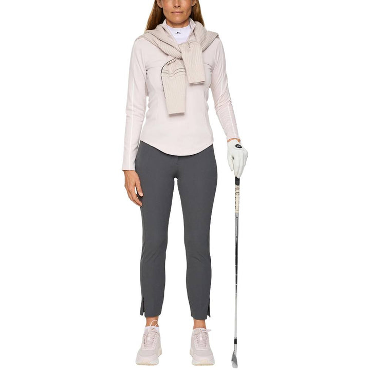 J.Lindeberg Nefe Quarter Zip Mid Layer Golf Jacket Grey Lilac - FW25 Women