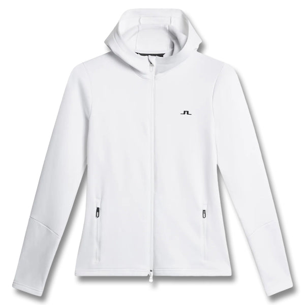 J.Lindeberg Aerialle Zip Hood Golf Jacket White - FW25 Women