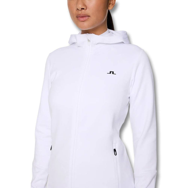 J.Lindeberg Aerialle Zip Hood Golf Jacket White - FW25 Women
