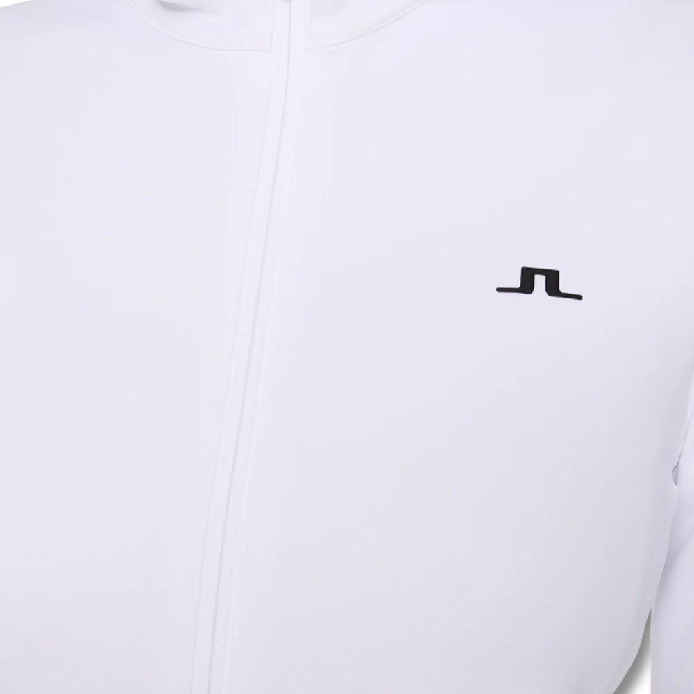 J.Lindeberg Aerialle Zip Hood Golf Jacket White - FW25 Women – Golfio