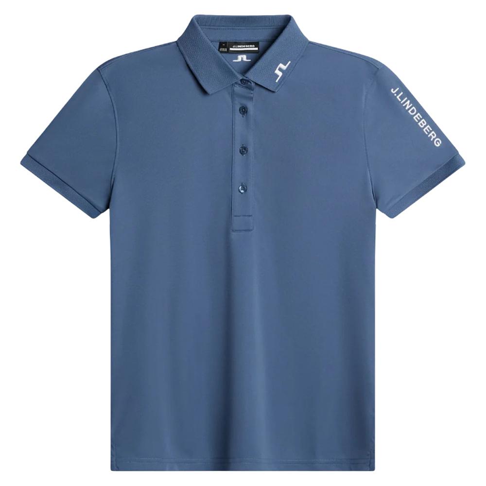 J.Lindeberg Tour Tech Golf Polo Vintage Indigo - FW25 Women – Golfio