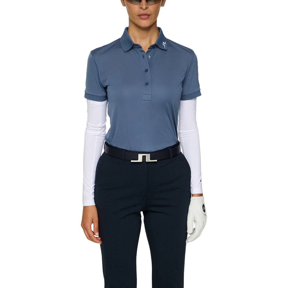 J.Lindeberg Tour Tech Golf Polo Vintage Indigo - FW25 Women – Golfio