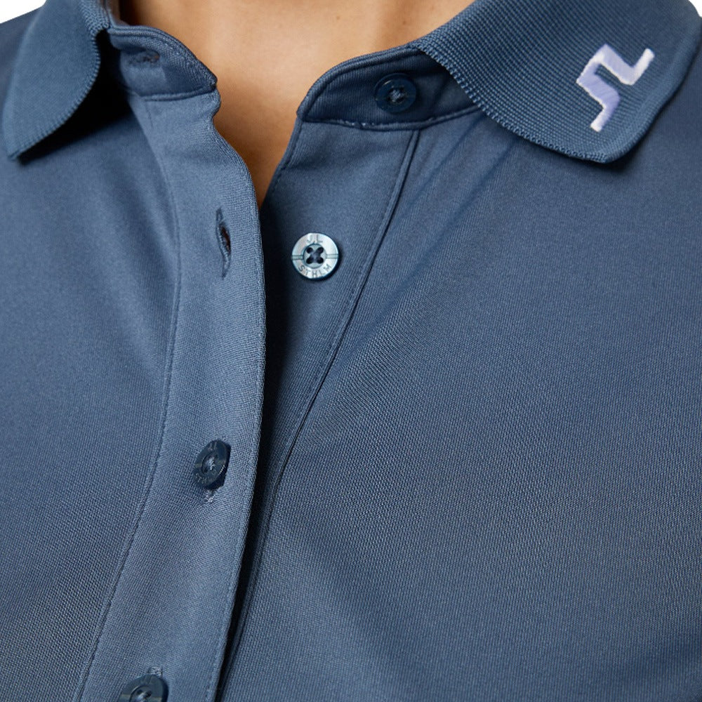 J.Lindeberg Tour Tech Golf Polo Vintage Indigo - FW25 Women – Golfio