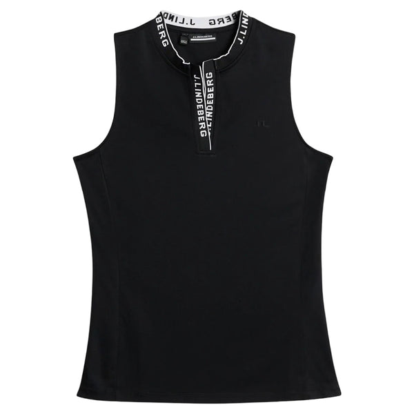 J.Lindeberg Leya Sleeveless Golf Top Black - FW25 Women