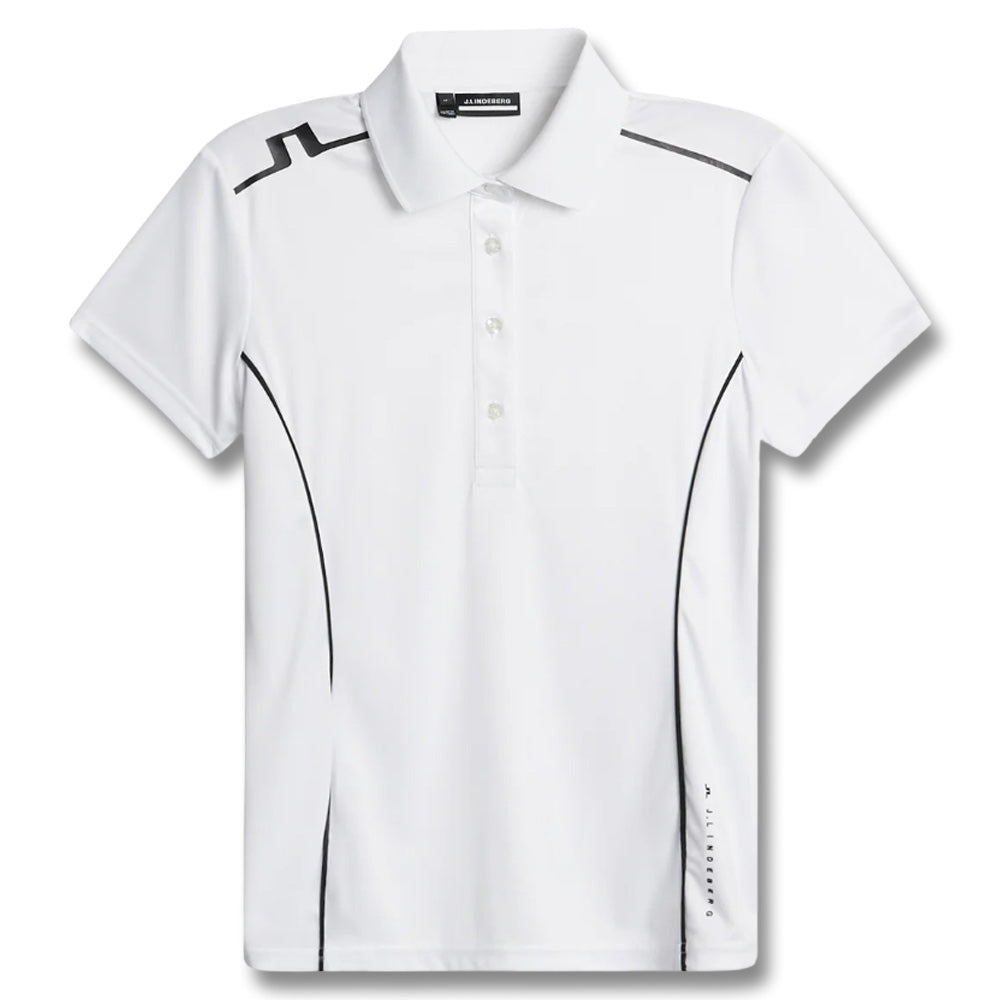 J.Lindeberg Leyla Golf Polo White - FW25 Women – Golfio
