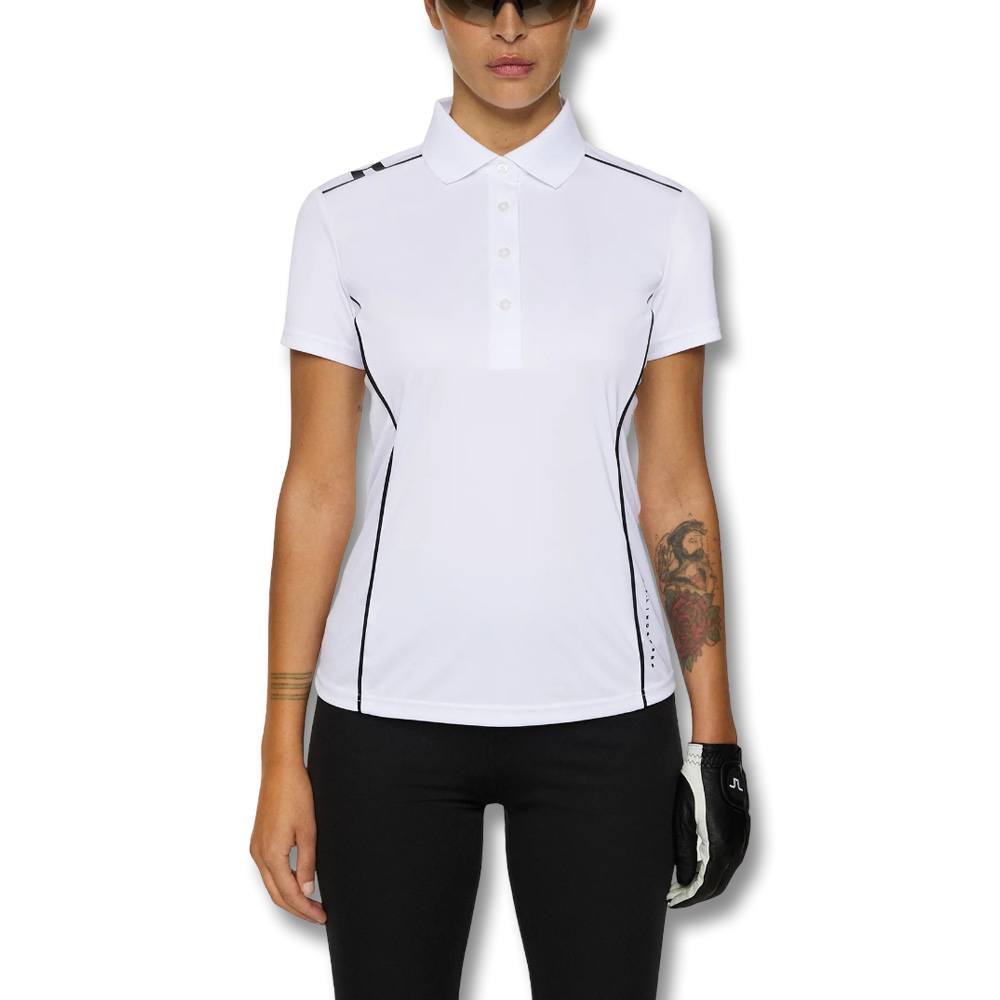 J.Lindeberg Leyla Golf Polo White - FW25 Women – Golfio