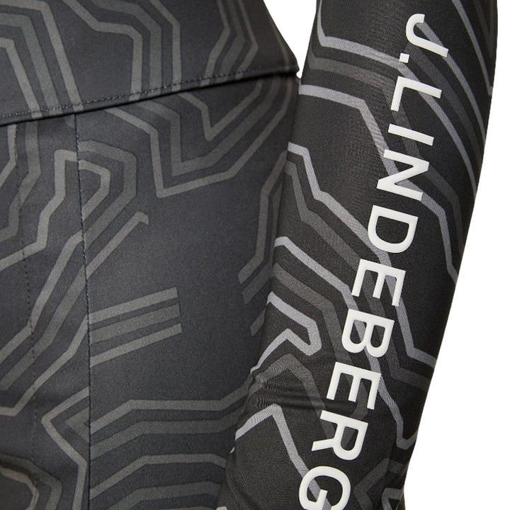 J.Lindeberg Ella Print Compression Top Golf Baselayer Topo Asphalt - FW25 Women