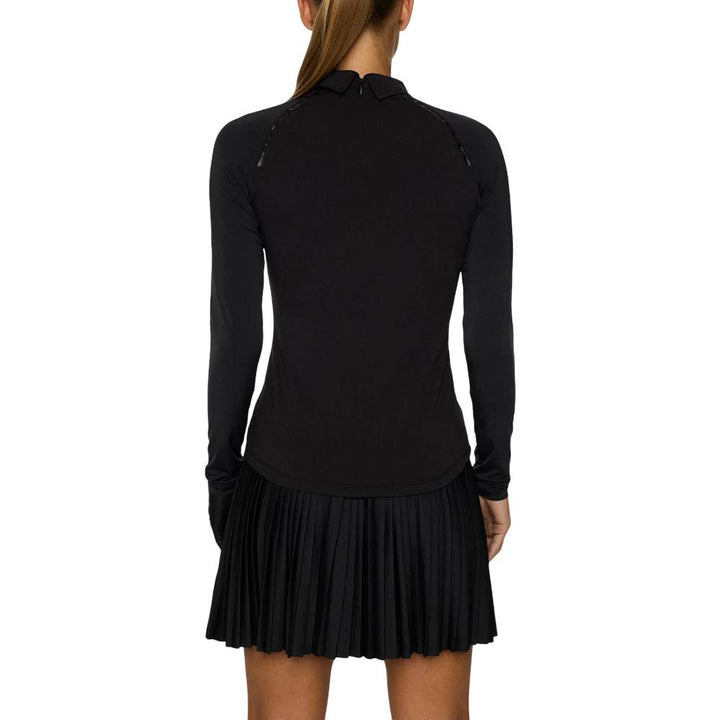 J.Lindeberg Tori Hybrid Longsleeve Golf Polo Black - FW25 Women