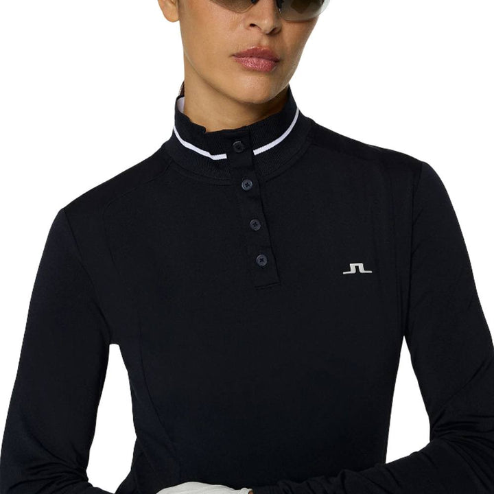 J.Lindeberg Hertta Longsleeve Golf Polo JL Navy - FW25 Women