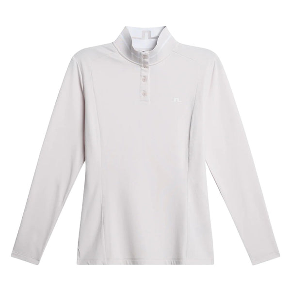 J.Lindeberg Hertta Longsleeve Golf Polo Grey Lilac - FW25 Women