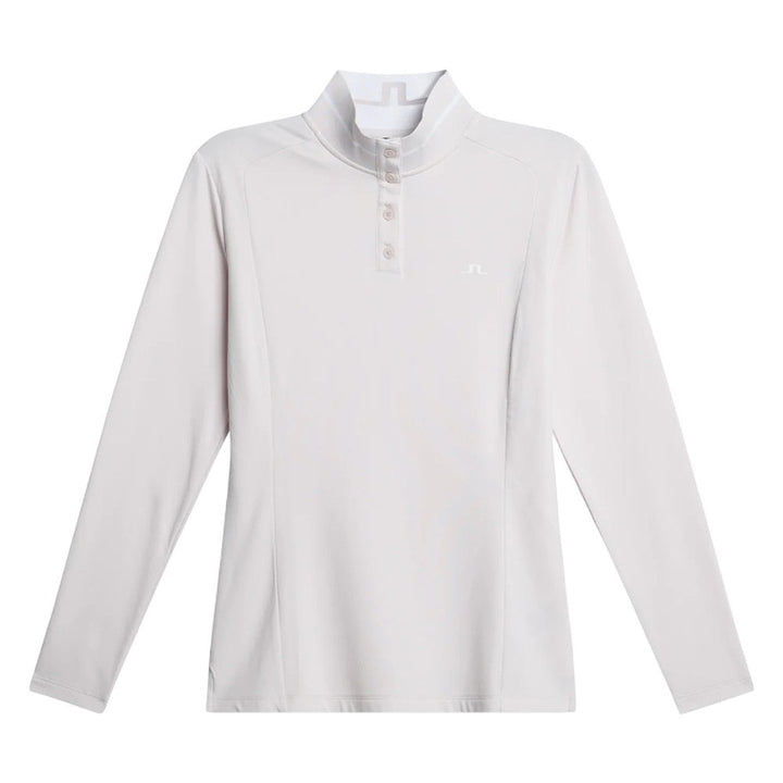 J.Lindeberg Hertta Longsleeve Golf Polo Grey Lilac - FW25 Women
