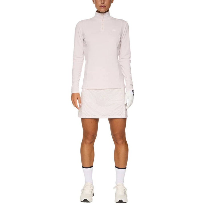 J.Lindeberg Hertta Longsleeve Golf Polo Grey Lilac - FW25 Women