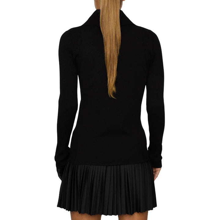 J.Lindeberg Leonie Knitted Golf Polo Black - FW25 Women