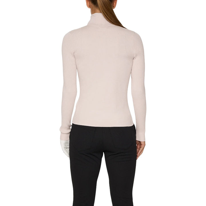 J.Lindeberg Leonie Knitted Golf Polo Grey Lilac - FW25 Women