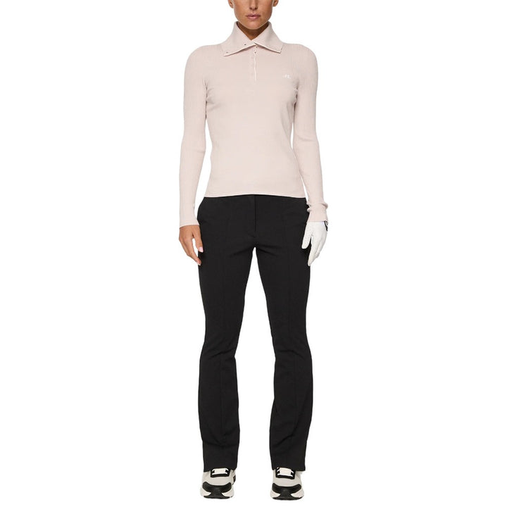J.Lindeberg Leonie Knitted Golf Polo Grey Lilac - FW25 Women