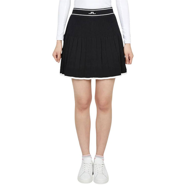 J.Lindeberg Eden Knitted Golf Skirt Black - FW25 Women
